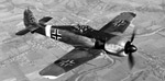 German Focke-Wulf Fw-190 fighter in flight