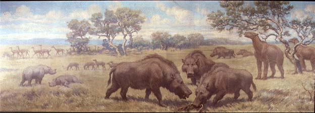 Miocene Mammals by Charles R. Knight
