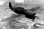 American P-47 Thunderbolt in flight