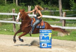 Barrel-racer on the turn